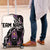 Custom Bowling Team Graphic Luggage Cover with Flaming Ball Design in Black White and Purple Flame Pattern - Wonder Print Shop