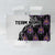 Custom Bowling Team Graphic Tablecloth with Flaming Ball Design in Black White and Purple Flame Pattern - Wonder Print Shop