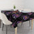 Custom Bowling Team Graphic Tablecloth with Flaming Ball Design in Black White and Purple Flame Pattern - Wonder Print Shop
