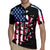 Personalized Dirt Bike Racing Rugby Jersey Shattered American Flag and Race Checkered Patch Graphic in Red White and Blue - Wonder Print Shop