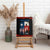 Texas Flag Fishing Canvas Wall Art with Silhouette Fisherman and Rustic Lake Scene in Red White Blue - Wonder Print Shop