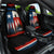 Texas Flag Fishing Car Seat Cover with Silhouette Fisherman and Rustic Lake Scene in Red White Blue - Wonder Print Shop