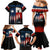 Texas Flag Fishing Family Matching Mermaid Dress and Hawaiian Shirt with Silhouette Fisherman and Rustic Lake Scene in Red White Blue - Wonder Print Shop