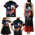 Texas Flag Fishing Family Matching Tank Maxi Dress and Hawaiian Shirt with Silhouette Fisherman and Rustic Lake Scene in Red White Blue - Wonder Print Shop