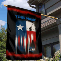 Texas Flag Fishing Garden Flag with Silhouette Fisherman and Rustic Lake Scene in Red White Blue - Wonder Print Shop