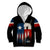 Texas Flag Fishing Kid Hoodie with Silhouette Fisherman and Rustic Lake Scene in Red White Blue - Wonder Print Shop