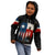 Texas Flag Fishing Kid Hoodie with Silhouette Fisherman and Rustic Lake Scene in Red White Blue - Wonder Print Shop