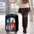 Texas Flag Fishing Luggage Cover with Silhouette Fisherman and Rustic Lake Scene in Red White Blue - Wonder Print Shop