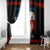 Texas Flag Fishing Window Curtain with Silhouette Fisherman and Rustic Lake Scene in Red White Blue - Wonder Print Shop