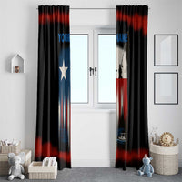 Texas Flag Fishing Window Curtain with Silhouette Fisherman and Rustic Lake Scene in Red White Blue - Wonder Print Shop