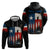 Texas Flag Fishing Zip Hoodie with Silhouette Fisherman and Rustic Lake Scene in Red White Blue - Wonder Print Shop