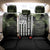 Camouflage Bowling Back Car Seat Cover with Grunge American Flag and Pin Emblem in Military Green - Wonder Print Shop