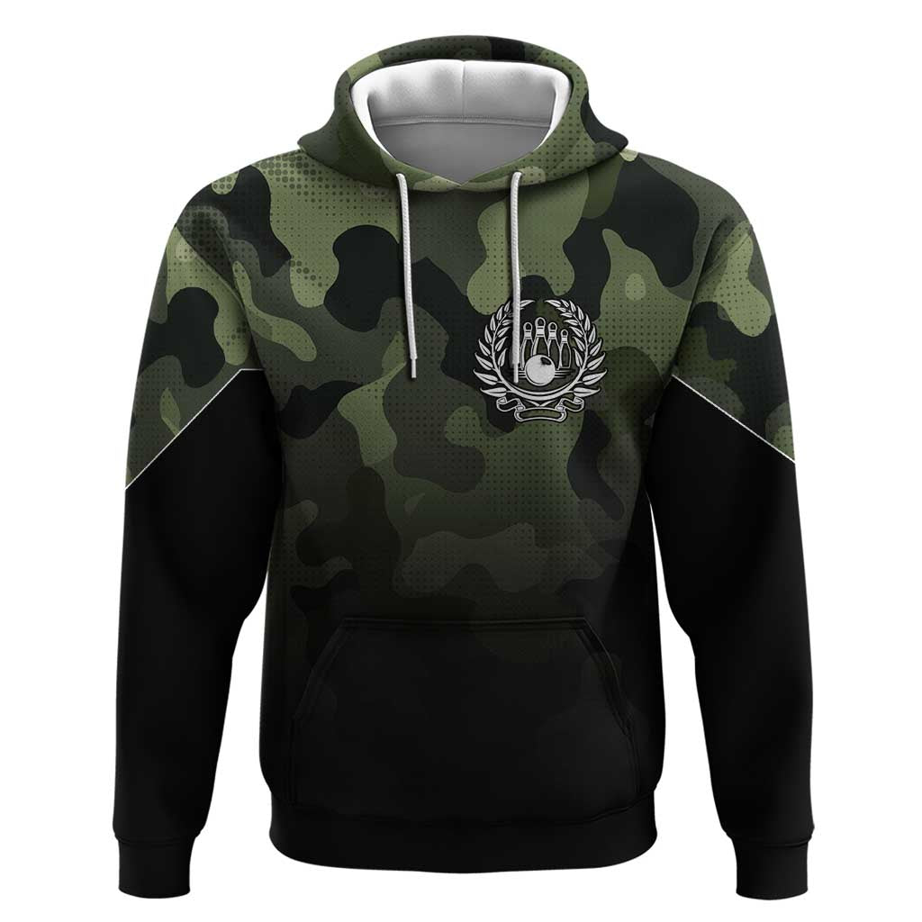 Camouflage Bowling Hoodie with Grunge American Flag and Pin Emblem in Military Green - Wonder Print Shop