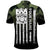 Camouflage Bowling Polo Shirt with Grunge American Flag and Pin Emblem in Military Green - Wonder Print Shop
