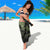Camouflage Bowling Sarong with Grunge American Flag and Pin Emblem in Military Green - Wonder Print Shop