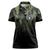 Camouflage Bowling Women Polo Shirt with Grunge American Flag and Pin Emblem in Military Green - Wonder Print Shop