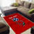 Tennessee Flag Fishing Area Rug with Ripped Hook Graphic and Triple Star Symbol in Red and Blue - Wonder Print Shop