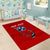Tennessee Flag Fishing Area Rug with Ripped Hook Graphic and Triple Star Symbol in Red and Blue - Wonder Print Shop