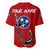 Tennessee Flag Fishing Baseball Jersey with Ripped Hook Graphic and Triple Star Symbol in Red and Blue - Wonder Print Shop