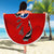 Tennessee Flag Fishing Beach Blanket with Ripped Hook Graphic and Triple Star Symbol in Red and Blue - Wonder Print Shop