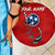 Tennessee Flag Fishing Beach Blanket with Ripped Hook Graphic and Triple Star Symbol in Red and Blue - Wonder Print Shop