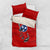 Tennessee Flag Fishing Bedding Set with Ripped Hook Graphic and Triple Star Symbol in Red and Blue - Wonder Print Shop
