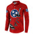 Tennessee Flag Fishing Button Sweatshirt with Ripped Hook Graphic and Triple Star Symbol in Red and Blue - Wonder Print Shop