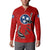 Tennessee Flag Fishing Button Sweatshirt with Ripped Hook Graphic and Triple Star Symbol in Red and Blue - Wonder Print Shop