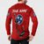 Tennessee Flag Fishing Button Sweatshirt with Ripped Hook Graphic and Triple Star Symbol in Red and Blue - Wonder Print Shop
