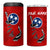 Tennessee Flag Fishing 4 in 1 Can Cooler Tumbler with Ripped Hook Graphic and Triple Star Symbol in Red and Blue - Wonder Print Shop