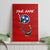 Tennessee Flag Fishing Canvas Wall Art with Ripped Hook Graphic and Triple Star Symbol in Red and Blue - Wonder Print Shop