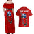 Tennessee Flag Fishing Couples Matching Off Shoulder Maxi Dress and Hawaiian Shirt with Ripped Hook Graphic and Triple Star Symbol in Red and Blue - Wonder Print Shop