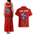 Tennessee Flag Fishing Couples Matching Tank Maxi Dress and Hawaiian Shirt with Ripped Hook Graphic and Triple Star Symbol in Red and Blue - Wonder Print Shop