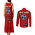 Tennessee Flag Fishing Couples Matching Tank Maxi Dress and Long Sleeve Button Shirt with Ripped Hook Graphic and Triple Star Symbol in Red and Blue - Wonder Print Shop