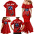 Tennessee Flag Fishing Family Matching Mermaid Dress and Hawaiian Shirt with Ripped Hook Graphic and Triple Star Symbol in Red and Blue - Wonder Print Shop