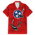 Tennessee Flag Fishing Family Matching Mermaid Dress and Hawaiian Shirt with Ripped Hook Graphic and Triple Star Symbol in Red and Blue - Wonder Print Shop