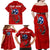 Tennessee Flag Fishing Family Matching Off Shoulder Maxi Dress and Hawaiian Shirt with Ripped Hook Graphic and Triple Star Symbol in Red and Blue - Wonder Print Shop