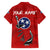 Tennessee Flag Fishing Family Matching Off Shoulder Maxi Dress and Hawaiian Shirt with Ripped Hook Graphic and Triple Star Symbol in Red and Blue - Wonder Print Shop