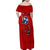 Tennessee Flag Fishing Family Matching Off Shoulder Maxi Dress and Hawaiian Shirt with Ripped Hook Graphic and Triple Star Symbol in Red and Blue - Wonder Print Shop