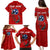 Tennessee Flag Fishing Family Matching Puletasi and Hawaiian Shirt with Ripped Hook Graphic and Triple Star Symbol in Red and Blue - Wonder Print Shop