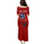 Tennessee Flag Fishing Family Matching Puletasi and Hawaiian Shirt with Ripped Hook Graphic and Triple Star Symbol in Red and Blue - Wonder Print Shop