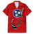 Tennessee Flag Fishing Family Matching Short Sleeve Bodycon Dress and Hawaiian Shirt with Ripped Hook Graphic and Triple Star Symbol in Red and Blue - Wonder Print Shop