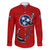 Tennessee Flag Fishing Family Matching Short Sleeve Bodycon Dress and Hawaiian Shirt with Ripped Hook Graphic and Triple Star Symbol in Red and Blue - Wonder Print Shop
