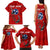Tennessee Flag Fishing Family Matching Tank Maxi Dress and Hawaiian Shirt with Ripped Hook Graphic and Triple Star Symbol in Red and Blue - Wonder Print Shop