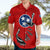 Tennessee Flag Fishing Hawaiian Shirt with Ripped Hook Graphic and Triple Star Symbol in Red and Blue - Wonder Print Shop