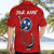 Tennessee Flag Fishing Hawaiian Shirt with Ripped Hook Graphic and Triple Star Symbol in Red and Blue - Wonder Print Shop