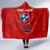 Tennessee Flag Fishing Hooded Blanket with Ripped Hook Graphic and Triple Star Symbol in Red and Blue - Wonder Print Shop