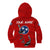 Tennessee Flag Fishing Kid Hoodie with Ripped Hook Graphic and Triple Star Symbol in Red and Blue - Wonder Print Shop