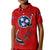 Tennessee Flag Fishing Kid Polo Shirt with Ripped Hook Graphic and Triple Star Symbol in Red and Blue - Wonder Print Shop