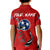 Tennessee Flag Fishing Kid Polo Shirt with Ripped Hook Graphic and Triple Star Symbol in Red and Blue - Wonder Print Shop